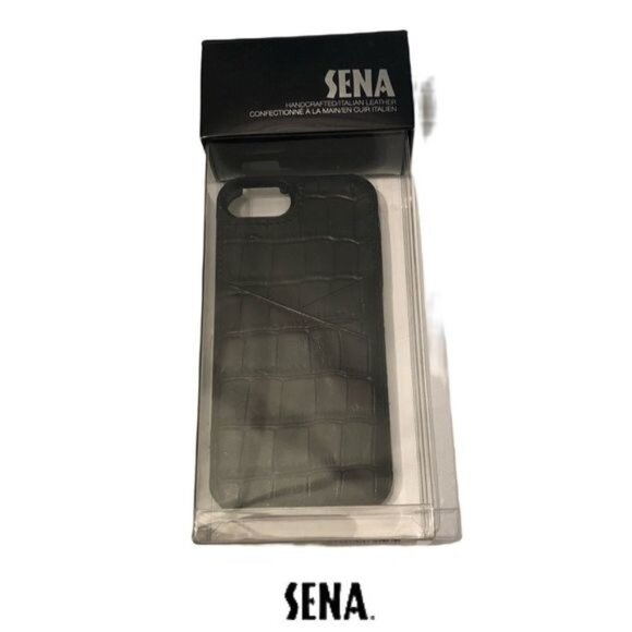 SENA Handcrafted Italian Leather‎ iPhone Case Black - Picture 1 of 5